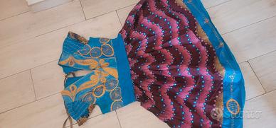 Vestito donna africano ricami a mano di sarte afro