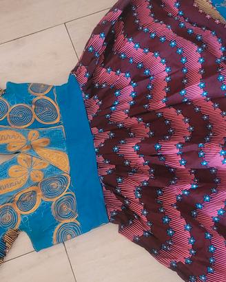 Vestito donna africano ricami a mano di sarte afro