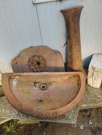 fontana per esterno in cotto