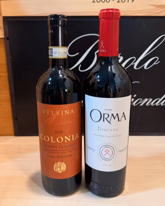 Vino - Fèlsina Colonia 2018 e Orma Bolgheri 2018