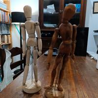Coppia di Manichini Artistici Snodabili in Legno