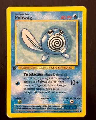 Carta Poliwag Prima Edizione Set Base 59/102