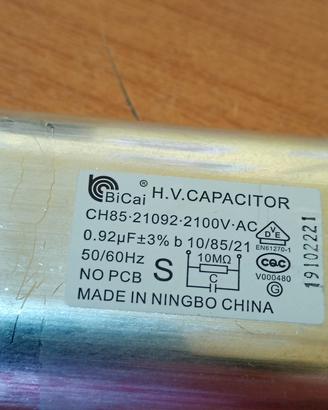 CONDENSATORE PER MICROONDE CH85-21092