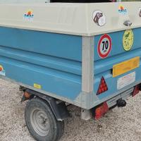 Carrello appendice con gabbie trasporto cani