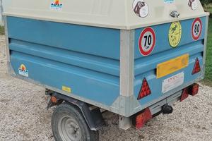 Carrello appendice con gabbie trasporto cani