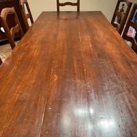 Tavolo arte povera con 8 seggiole