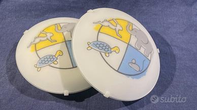 Coppia di plafoniere cameretta bambini