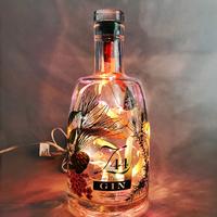 Bottiglia GIN Z 44 trasformata in lampada