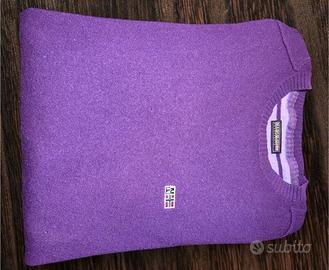 maglione napapijri lana viola "L"