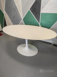 Tavolo tulip laminato liquido bianco 165x89 cm