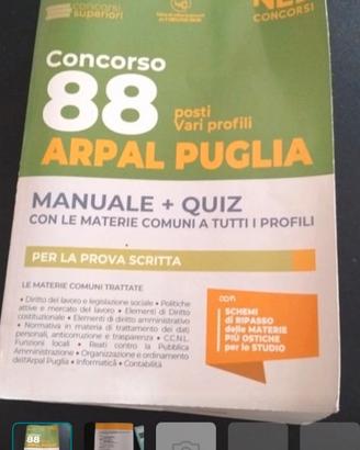 Libro per prepararsi al concorso ARPAL PUGLIA