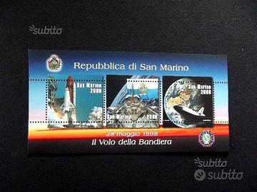 San Marino foglietto "il volo della bandiera"