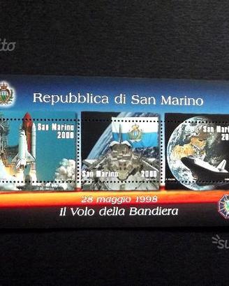 San Marino foglietto "il volo della bandiera"