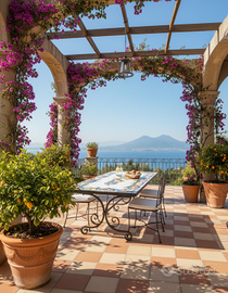 TAVOLO IN PIETRA LAVICA MIS. 200X100 CM. COMPLETO