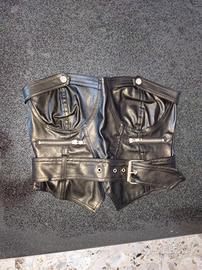 corsetto nero con cintura abbinata 