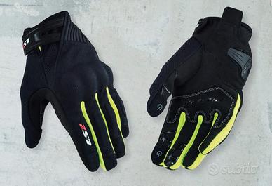 Guanti ls2 dart 2 man gloves black h-v yellow