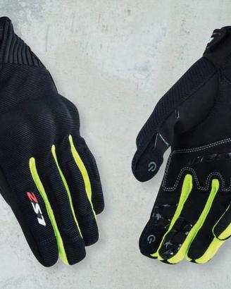 Guanti ls2 dart 2 man gloves black h-v yellow