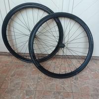 coppia ruote bici strada/gravel