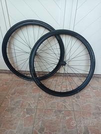 coppia ruote bici strada/gravel