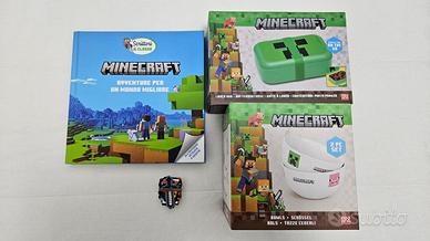 Libro Minecraft + Lunch Box + 2 Tazze cereali