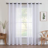 Tende semi trasparente moderna in chiffon bianco
