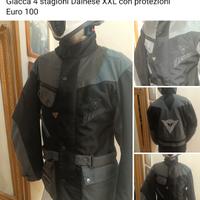 giacca moto cordura Dainese XXL 4 stagioni 
