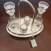 Oliera cristallo e silver