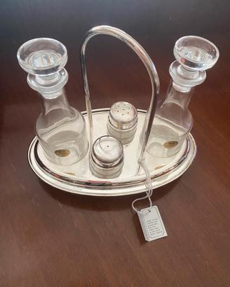 Oliera cristallo e silver