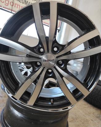 4 CERCHI 17" DEZENT TURBINE BLACK POLISH ET38