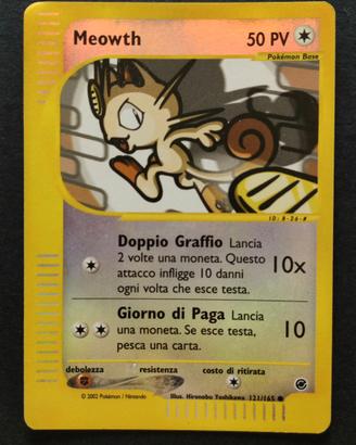 Pokemon Expedition Meowth reverse (EX 121) ITA