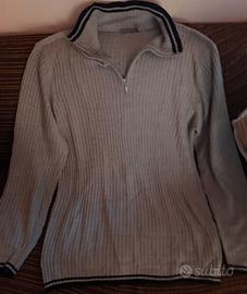 Maglione pullover PAKKA STAFF zip grigio XXL Usato