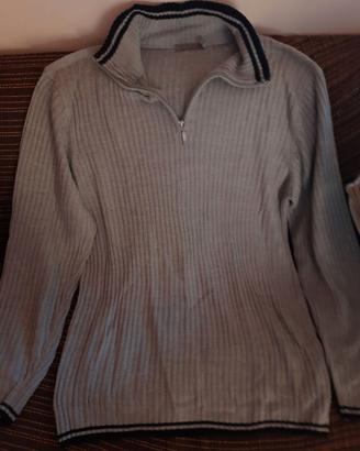 Maglione pullover PAKKA STAFF zip grigio XXL Usato