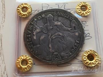 Mezzo scudo 1796 Pio VI, anno XXII
