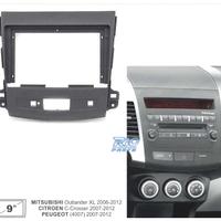 Telaio grigio scuro radio 2-DIN da 9" per Citroen