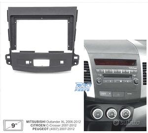 Telaio grigio scuro radio 2-DIN da 9" per Citroen