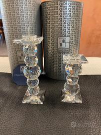 Coppia candelabri cristallo Swarovski originale