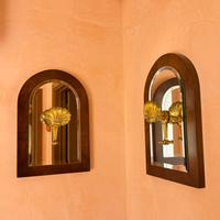 Coppia Appendini di Design con Specchio e Oro