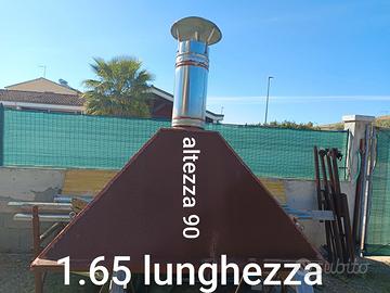 Cappa in ferro per barbecue