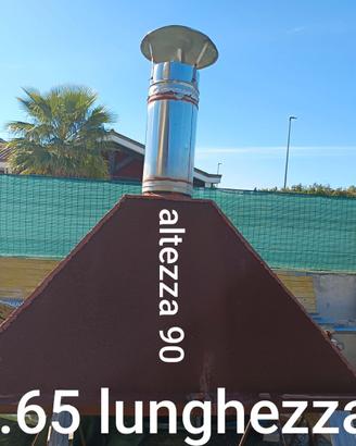 Cappa in ferro per barbecue