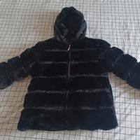 piumino donna in pelliccia sintetica  