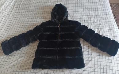 piumino donna in pelliccia sintetica  