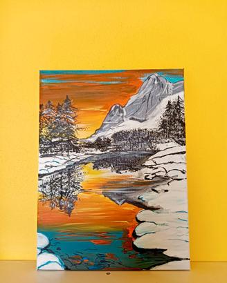 Dipinto su tela "Riflessi di neve"