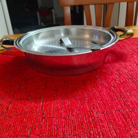 padella con griglia vapore