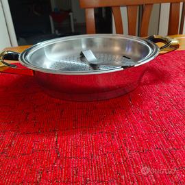 padella con griglia vapore