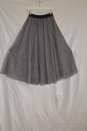 Gonna double face con la cintura