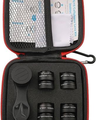 Kit di lenti per smartphone con custodia rigida 