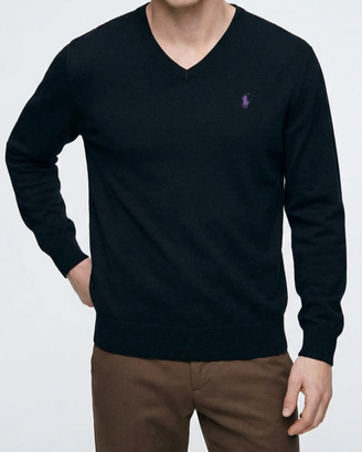 Polo Ralph Lauren Pullover Uomo Nero M Cotone Pima