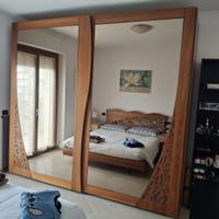 Armadio e letto camera da letto abbinati