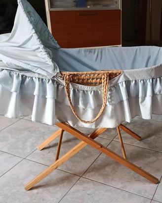 Cesta in vimini usata per bambole reborn doll bebè