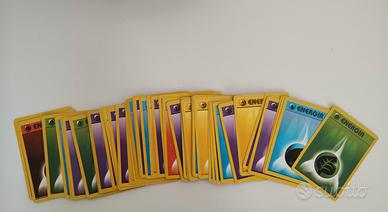 Lotto 50 Carte Energia Pokémon Vintage WOTC Base